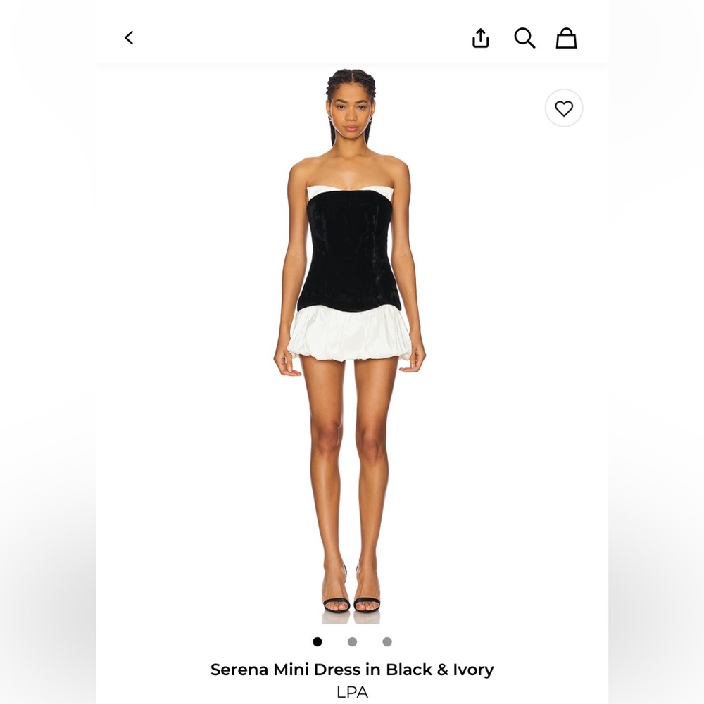 SOLD OUT ON REVOLVE - LPA Black and White Serena Mini Dress